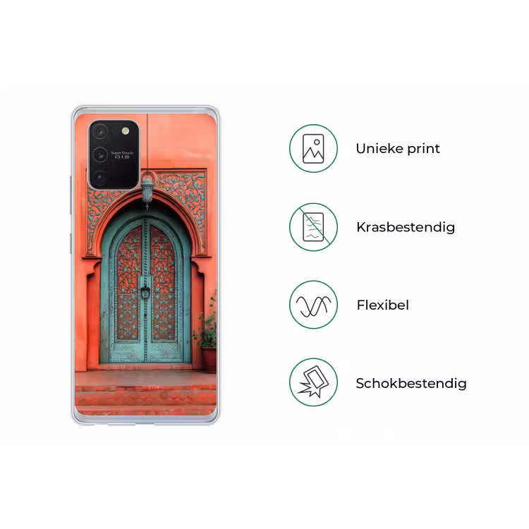 Lantaarn - Deur - Turquoise Telefoonhoesje Samsung Galaxy S10 Lite klein -specsS10Lite
