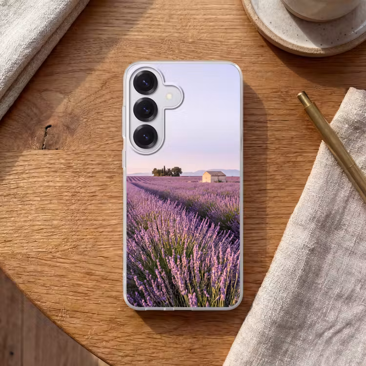 Lavendel - Landschap - Sereen - Paars Telefoonhoesje Samsung Galaxy S26 klein -sfeer1