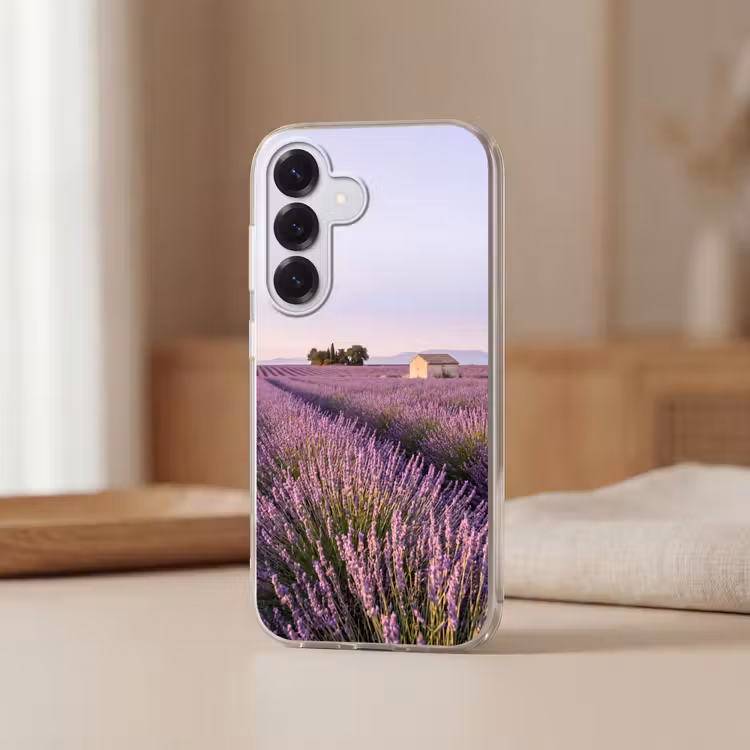Lavendel - Landschap - Sereen - Paars Telefoonhoesje Samsung Galaxy S26 klein -sfeer2