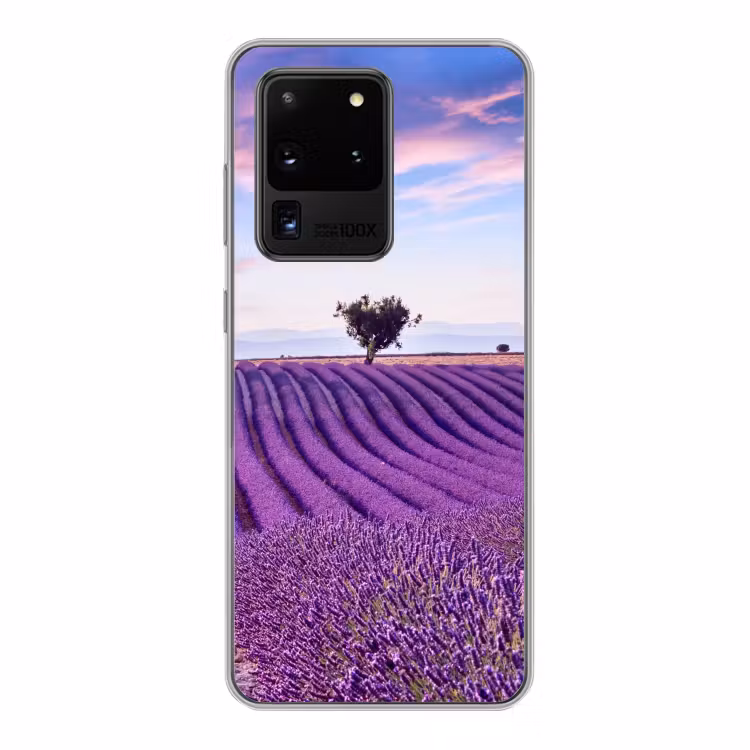 Lavendel - Natuur - Paars - Bomen Telefoonhoesje Samsung Galaxy S20 Ultra klein -3d