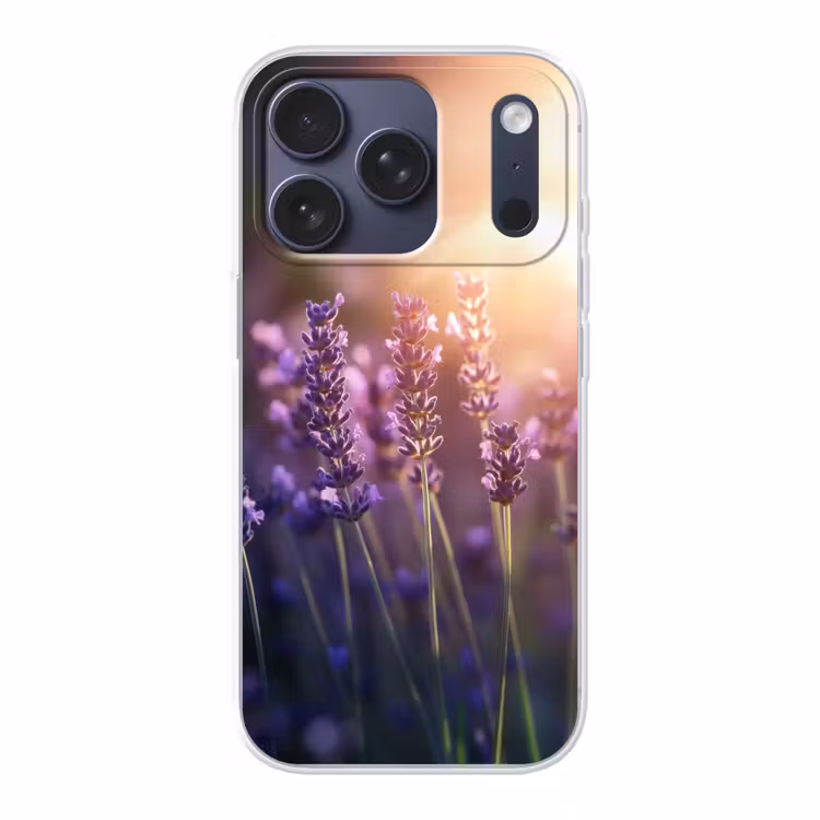 Lavendelbloemen - Paars - Zonlicht Telefoonhoesje iPhone 17 Pro klein -3d