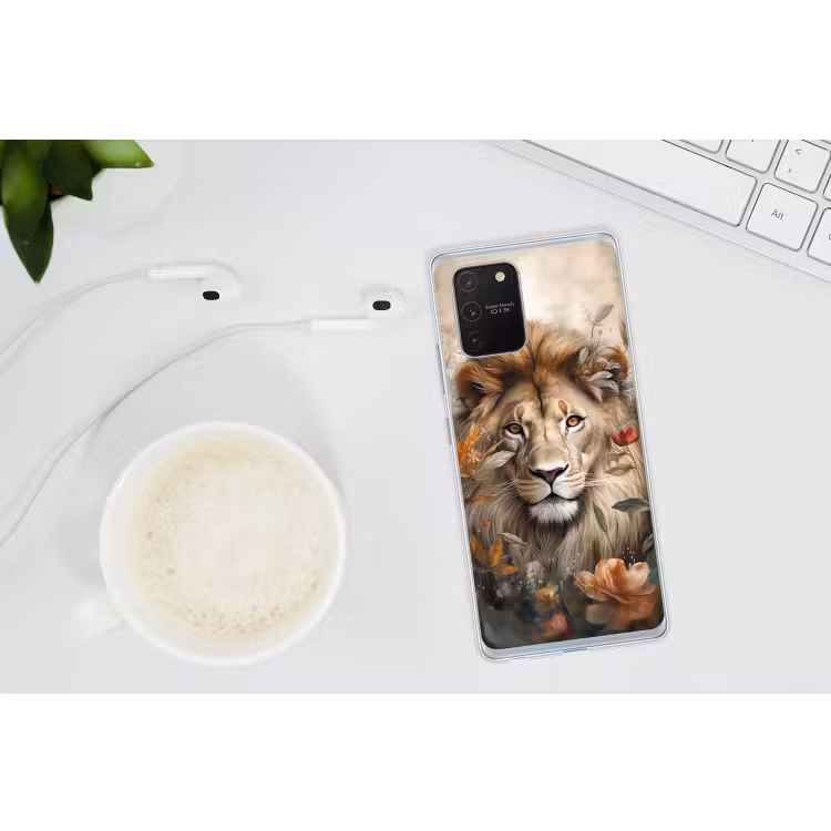 Leeuw - Wilde dieren - Planten - Natuur - Bloemen Telefoonhoesje Samsung Galaxy S10 Lite klein -oordopS10Lite