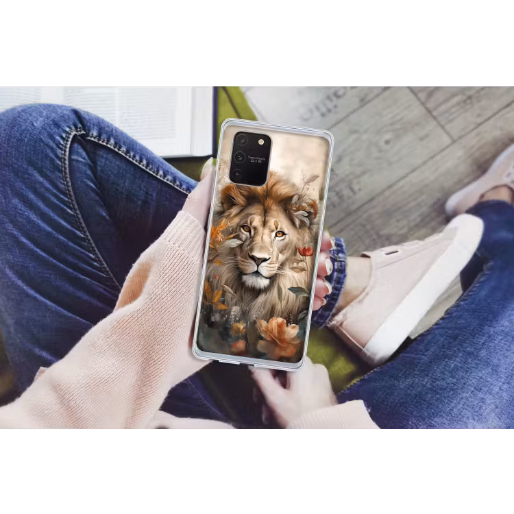 Leeuw - Wilde dieren - Planten - Natuur - Bloemen Telefoonhoesje Samsung Galaxy S10 Lite klein -handS10Lite