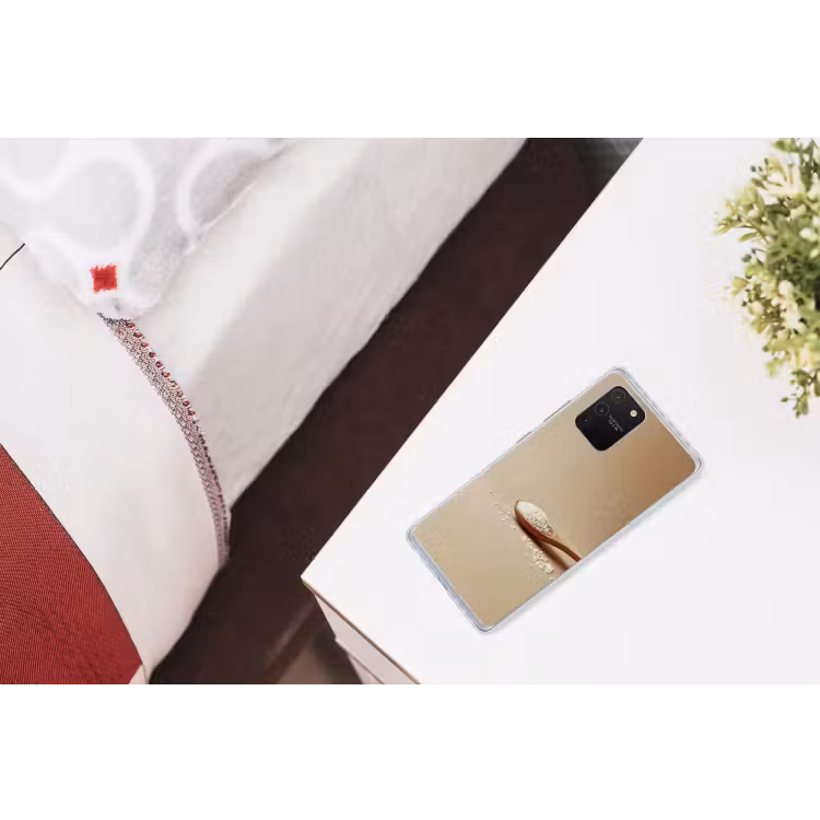 Lepel - Rijst - Hout - Beige Telefoonhoesje Samsung Galaxy S10 Lite klein -kamerS10Lite