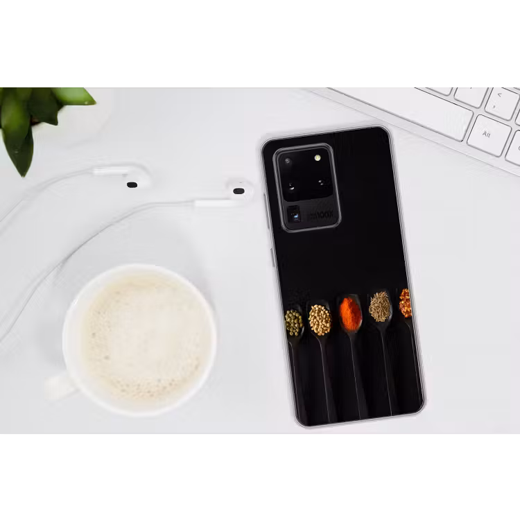 Lepels - Specerijen - Zwart - Kruiden - Rustiek Telefoonhoesje Samsung Galaxy S20 Ultra klein -oordopS20Ultra