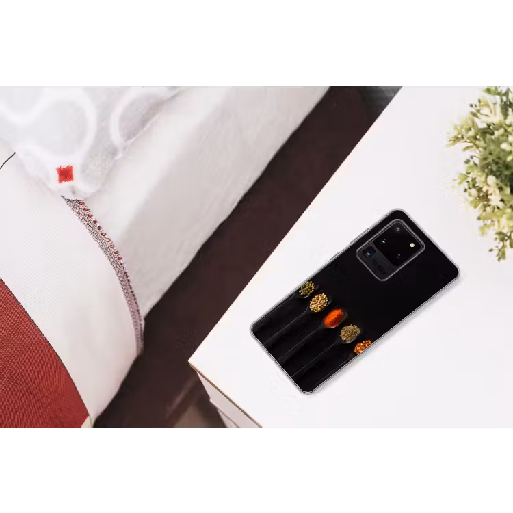 Lepels - Specerijen - Zwart - Kruiden - Rustiek Telefoonhoesje Samsung Galaxy S20 Ultra klein -kamerS20Ultra