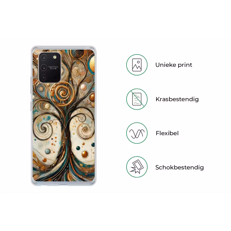 Levensboom - Boom - Abstract - Modern Telefoonhoesje Samsung Galaxy S10 Lite klein -specsS10Lite
