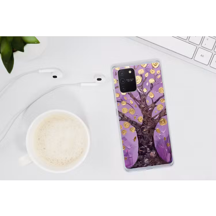 Levensboom - Boom - Paars - Goud - Modern Telefoonhoesje Samsung Galaxy S10 Lite klein -oordopS10Lite