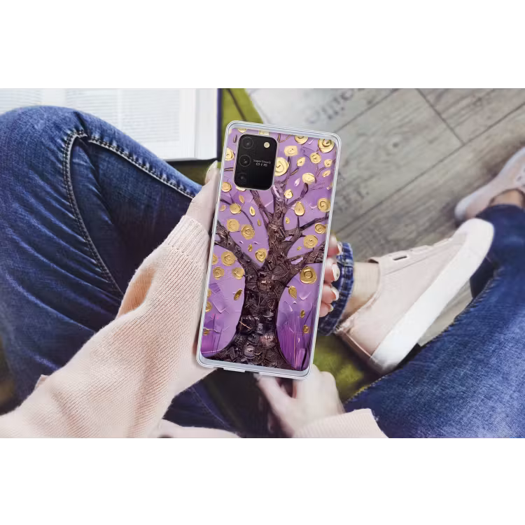 Levensboom - Boom - Paars - Goud - Modern Telefoonhoesje Samsung Galaxy S10 Lite klein -handS10Lite