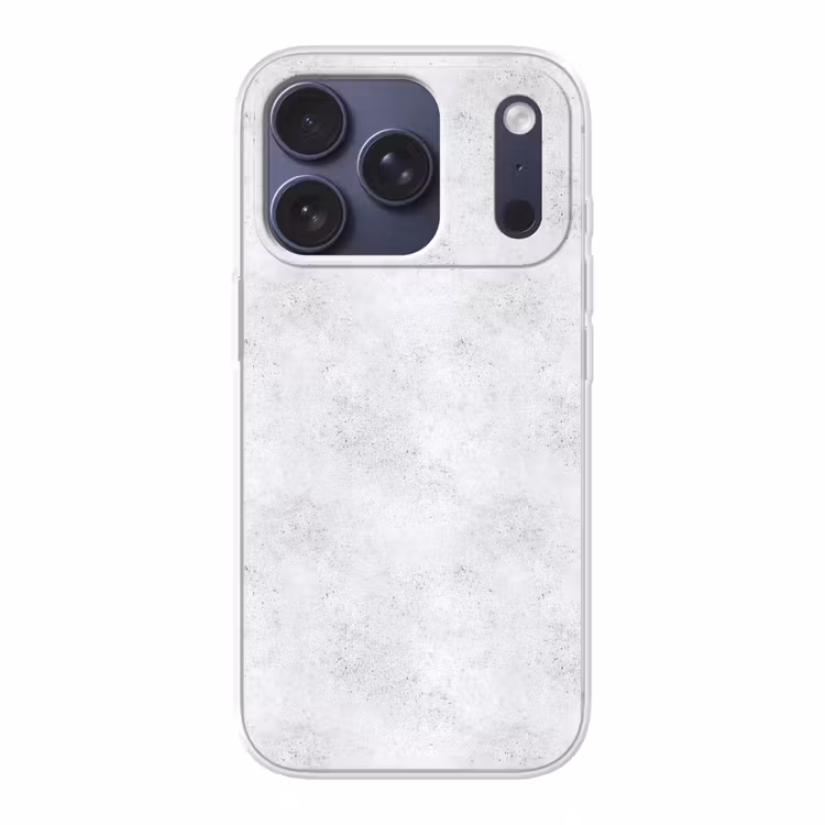 Lichtgrijs - Betonstructuur - Subtiel Telefoonhoesje iPhone 17 Pro klein 878 -3d