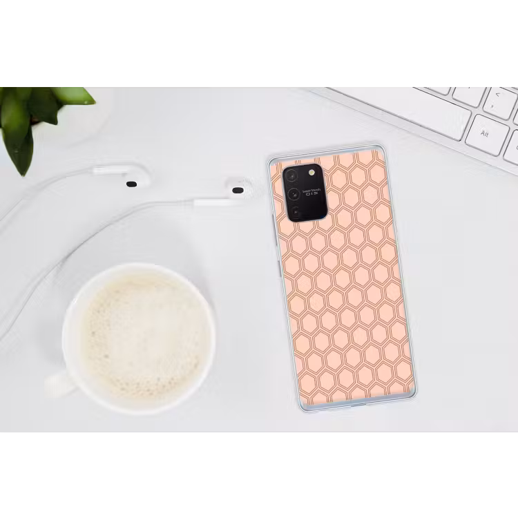 Lichtroze - Patroon - Symmetrisch Telefoonhoesje Samsung Galaxy S10 Lite klein 364 -oordopS10Lite
