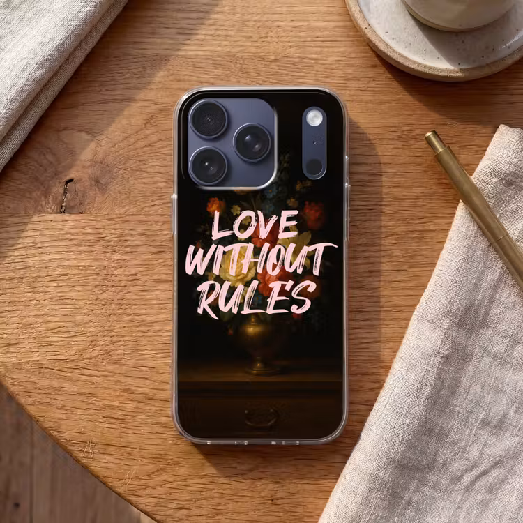 Liefde - Modern - Bloemen Telefoonhoesje iPhone 17 Pro klein -sfeer1