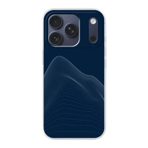 Lijnen - Abstract - Blauw - Wit Telefoonhoesje iPhone 17 Pro klein -3d