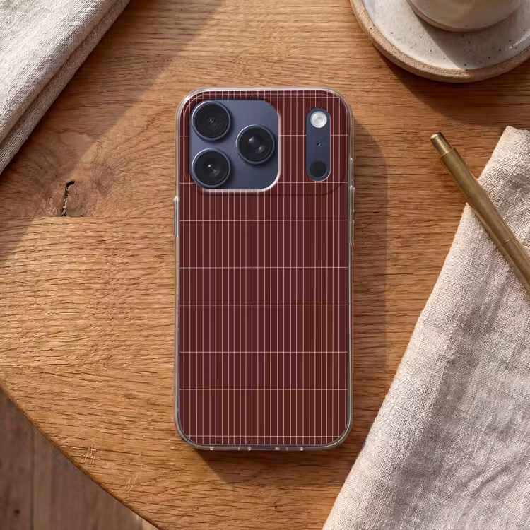 Lijnen - Patroon - Bordeaux Telefoonhoesje iPhone 17 Pro klein 878 -sfeer1