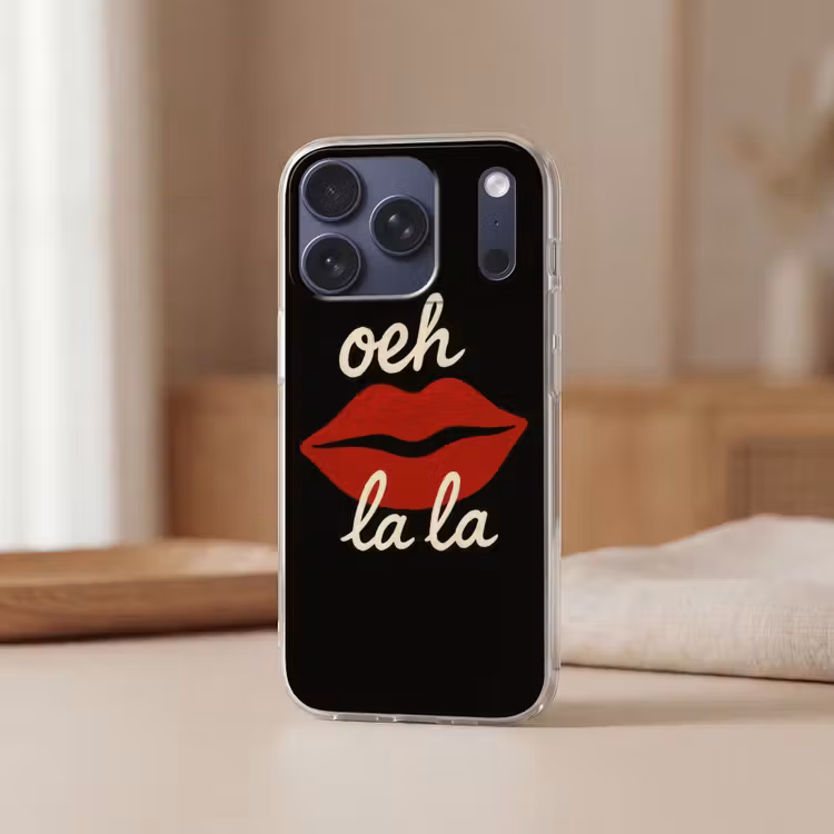 Lip - Rood - Quote Telefoonhoesje iPhone 17 Pro klein -sfeer2