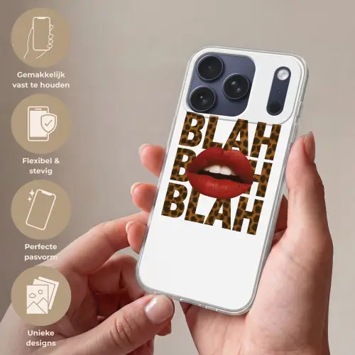 Lip - Rood - Quote Telefoonhoesje iPhone 17 Pro klein -sfeer3_NL
