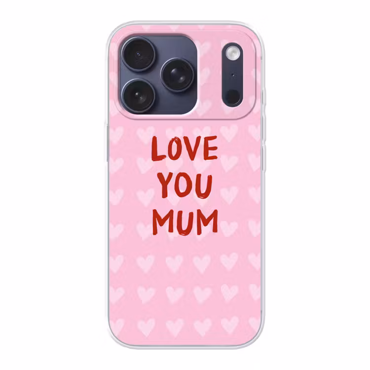 Love - Quote - Moeder - Rood Telefoonhoesje iPhone 17 Pro klein -3d