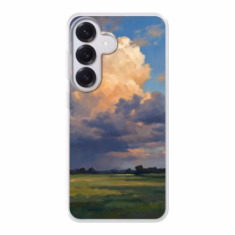 Lucht - Wolken - Landschap - Modern - Oranje Telefoonhoesje Samsung Galaxy S26 klein -3d