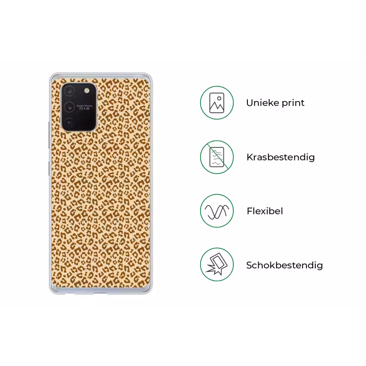 Luipaard - Bruin - Patroon Telefoonhoesje Samsung Galaxy S10 Lite klein 364 -specsS10Lite