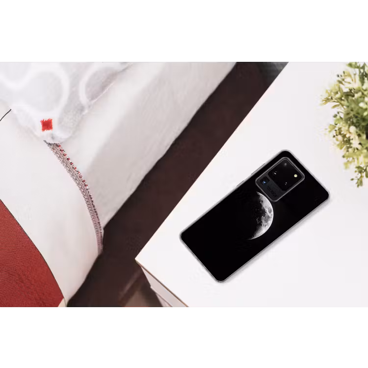 Maan - Hemel - Zwart - Schaduw Telefoonhoesje Samsung Galaxy S20 Ultra klein -kamerS20Ultra