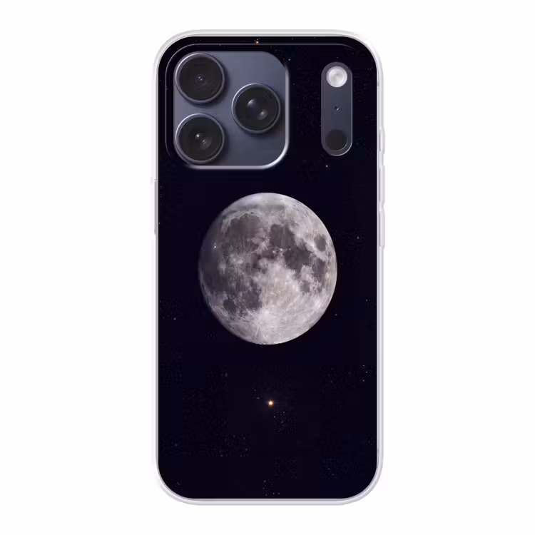 Telefoonhoesje - Maan - Sterren - Ruimte - Maan - Sterren - Ruimte Telefoonhoesje iPhone 17 Pro klein