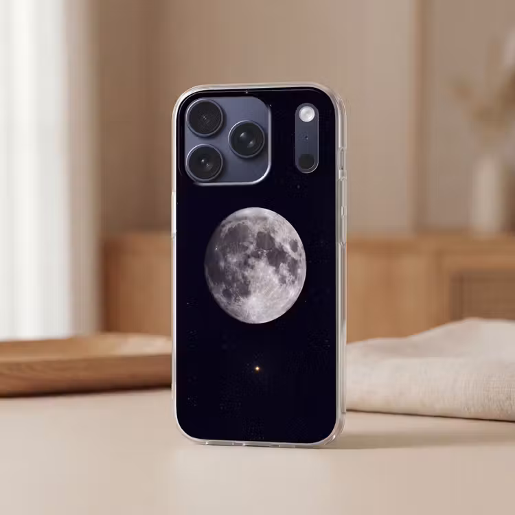 Telefoonhoesje - Maan - Sterren - Ruimte - Maan - Sterren - Ruimte Telefoonhoesje iPhone 17 Pro klein
