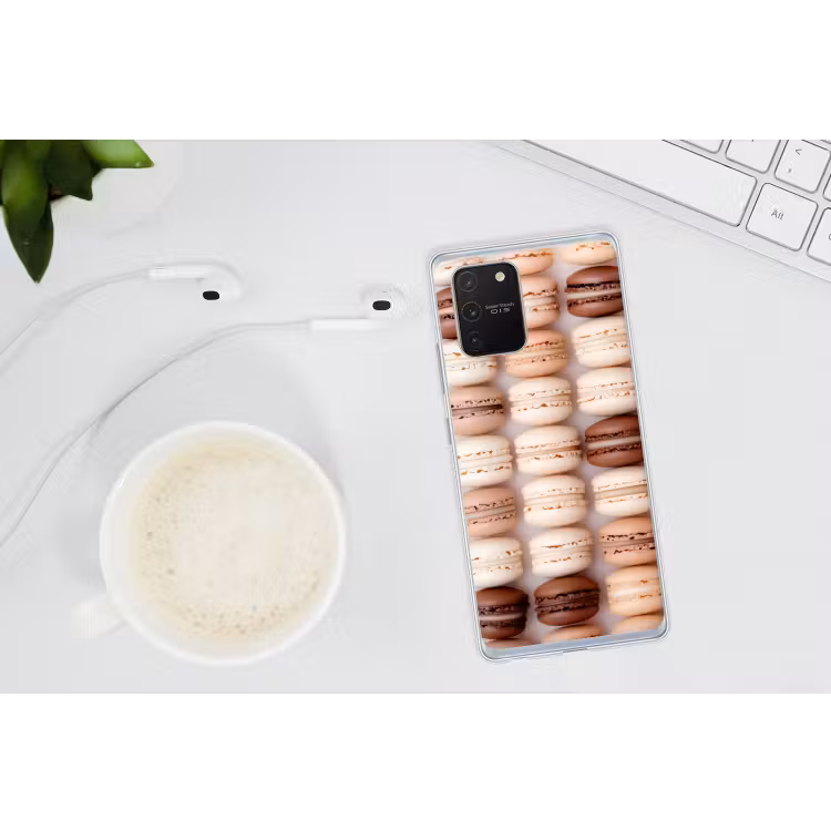 Macarons - Beige - Bruin Telefoonhoesje Samsung Galaxy S10 Lite klein -oordopS10Lite