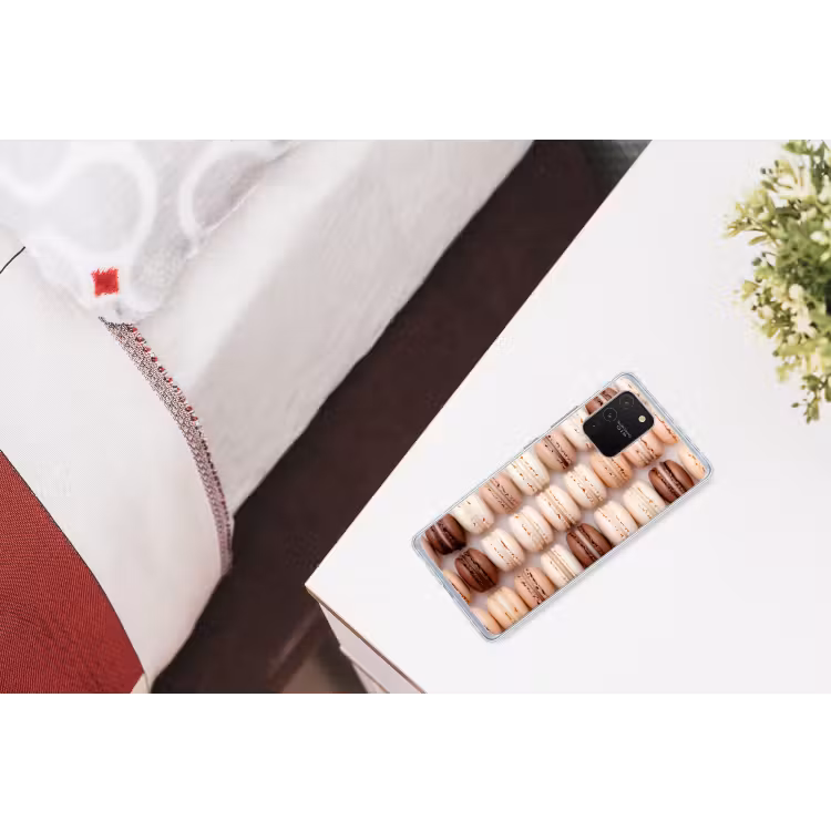 Macarons - Beige - Bruin Telefoonhoesje Samsung Galaxy S10 Lite klein -kamerS10Lite