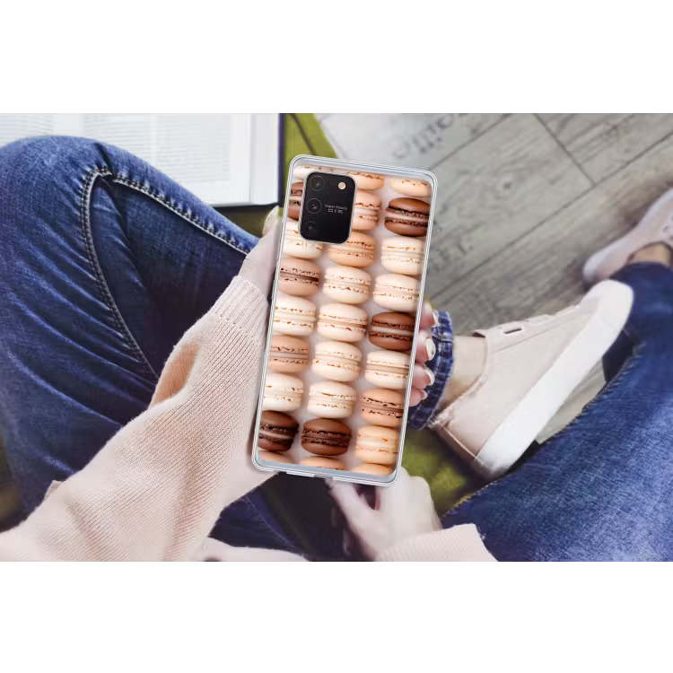 Macarons - Beige - Bruin Telefoonhoesje Samsung Galaxy S10 Lite klein -handS10Lite
