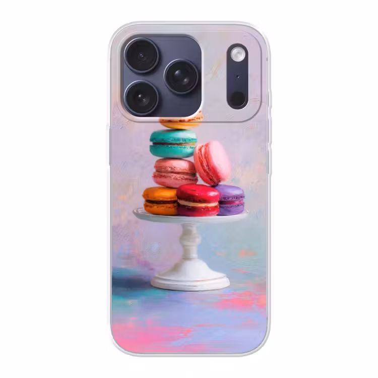 Macarons - Schaal - Pastel - Kleurrijk Telefoonhoesje iPhone 17 Pro klein -3d