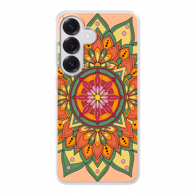 Mandala - Bloemen - Abstract - Kleurrijk Telefoonhoesje Samsung Galaxy S26 klein -3d