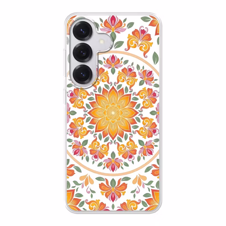 Mandala - Bloemen - Decoratie - Kleurrijk - Abstract Telefoonhoesje Samsung Galaxy S26 klein -3d