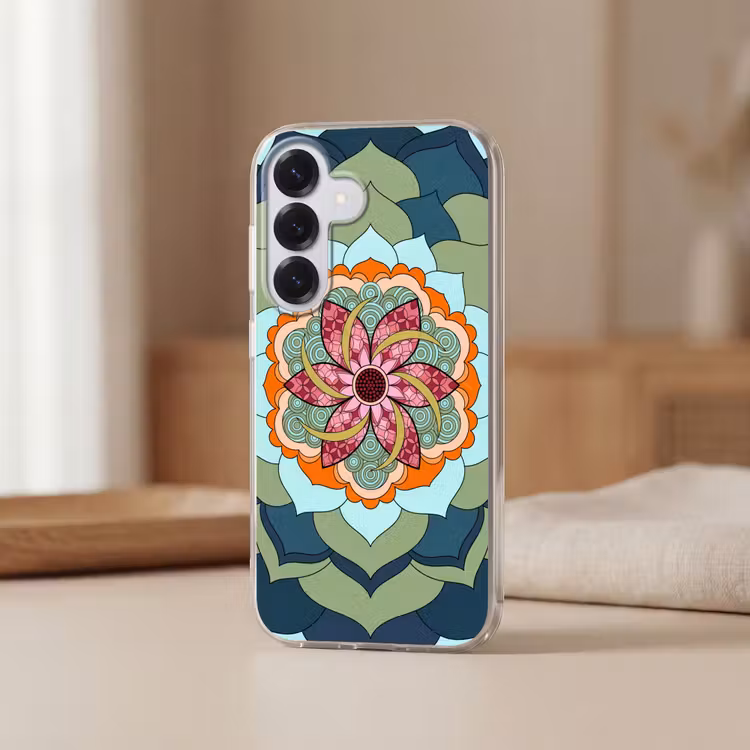 Mandala - Geometrisch - Kunst - Decoratief - Kleurrijk Telefoonhoesje Samsung Galaxy S26 klein -sfeer2