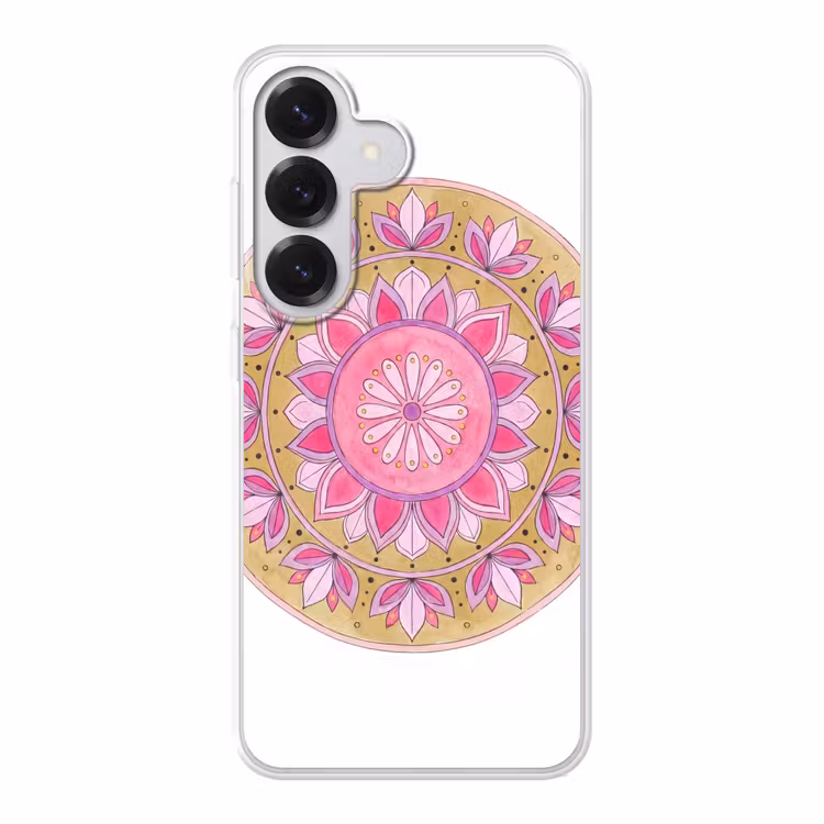 Mandala - Patroon - Kunst - Aquarel - Roze Telefoonhoesje Samsung Galaxy S26 klein -3d