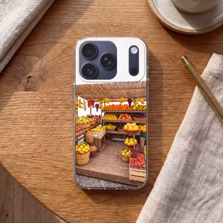 Telefoonhoesje - Marktkraam - Fruit - Vers - Marktkraam - Fruit - Vers Telefoonhoesje iPhone 17 Pro klein