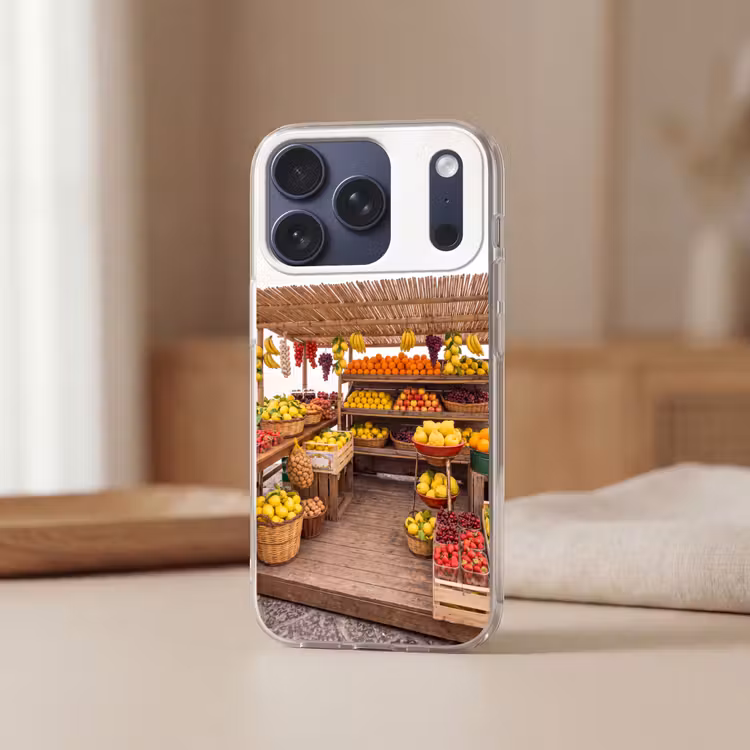 Telefoonhoesje - Marktkraam - Fruit - Vers - Marktkraam - Fruit - Vers Telefoonhoesje iPhone 17 Pro klein