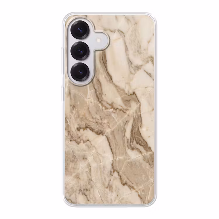 Marmer - Aderen - Textuur - Beige - Modern Telefoonhoesje Samsung Galaxy S26 klein -3d