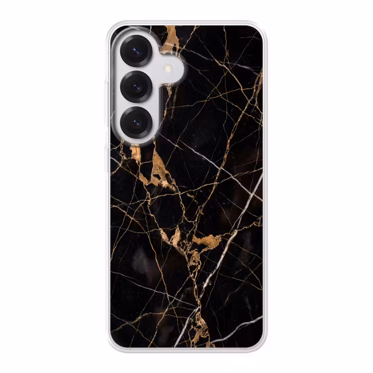 Marmer - Goud - Abstract - Zwart Telefoonhoesje Samsung Galaxy S26 klein -3d