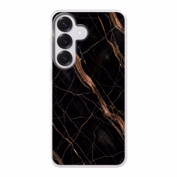 Marmer - Goud - Patroon - Luxe - Zwart Telefoonhoesje Samsung Galaxy S26 klein -3d