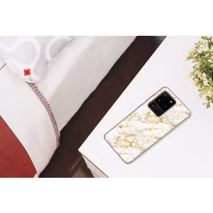 Marmer - Goud - Structuur Telefoonhoesje Samsung Galaxy S20 Ultra klein 358 -kamerS20Ultra