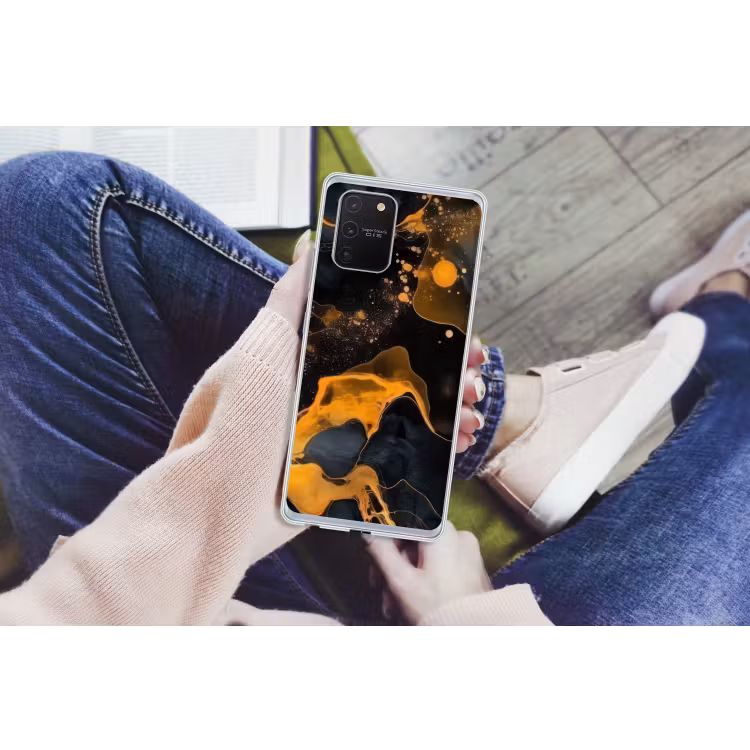 Marmer - Goud - Zwart - Abstract - Modern Telefoonhoesje Samsung Galaxy S10 Lite klein -handS10Lite