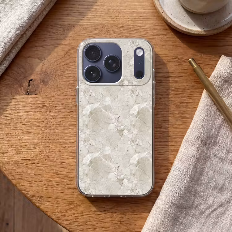 Marmer - Grijs - Aders Telefoonhoesje iPhone 17 Pro klein 878 -sfeer1
