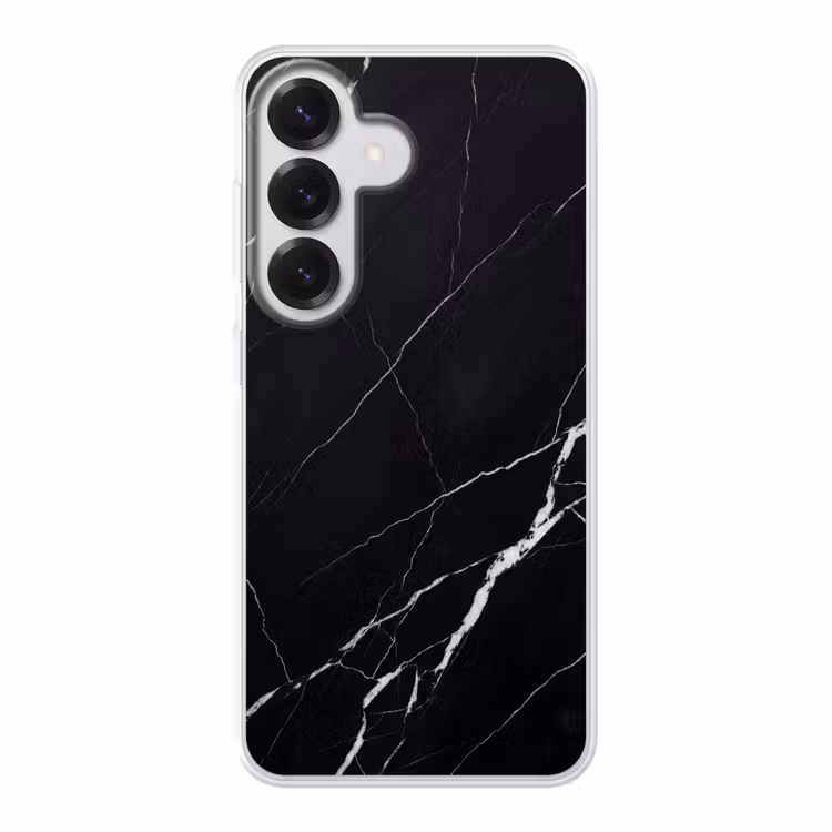 Marmer - Patroon - Abstract - Modern - Zwart Telefoonhoesje Samsung Galaxy S26 klein -3d