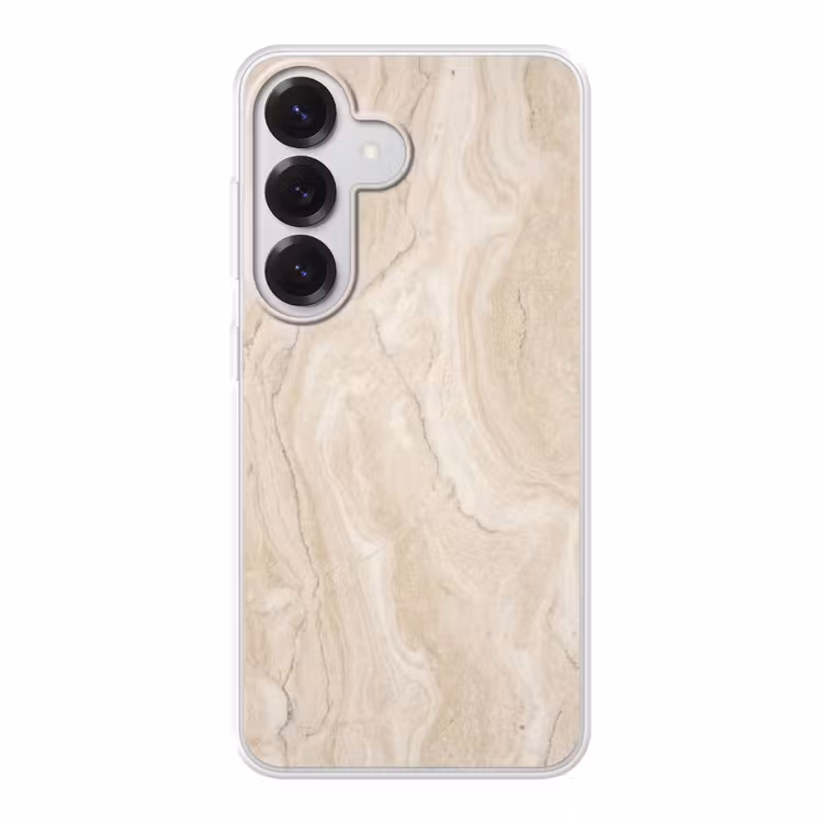 Marmer - Patroon - Beige - Steen - Abstract Telefoonhoesje Samsung Galaxy S26 klein -3d
