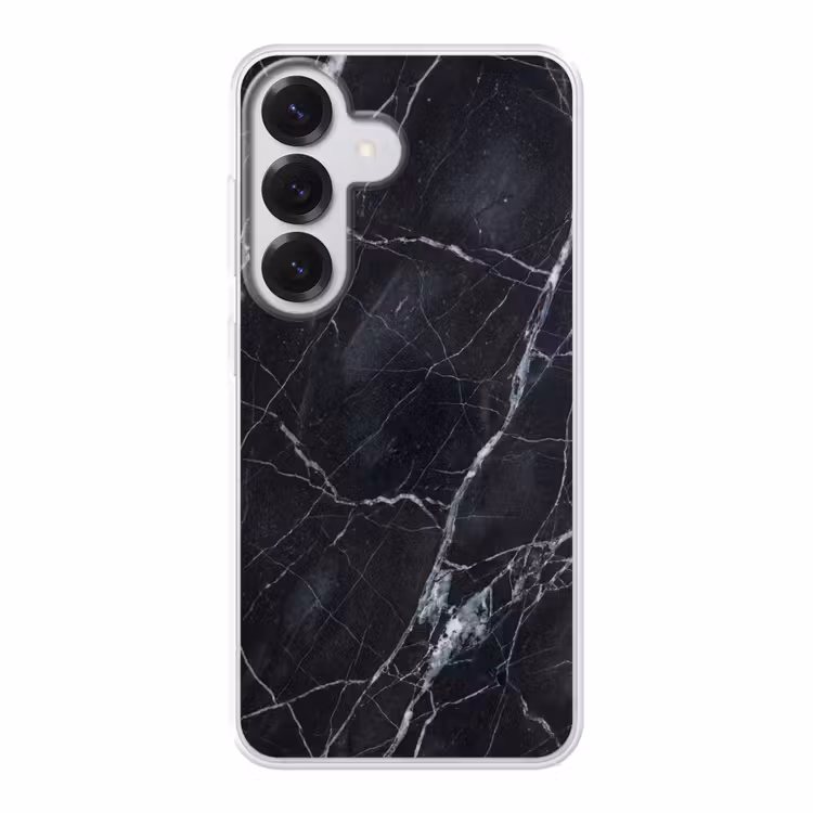 Marmer - Patroon - Modern - Zwart - Wit Telefoonhoesje Samsung Galaxy S26 klein -3d