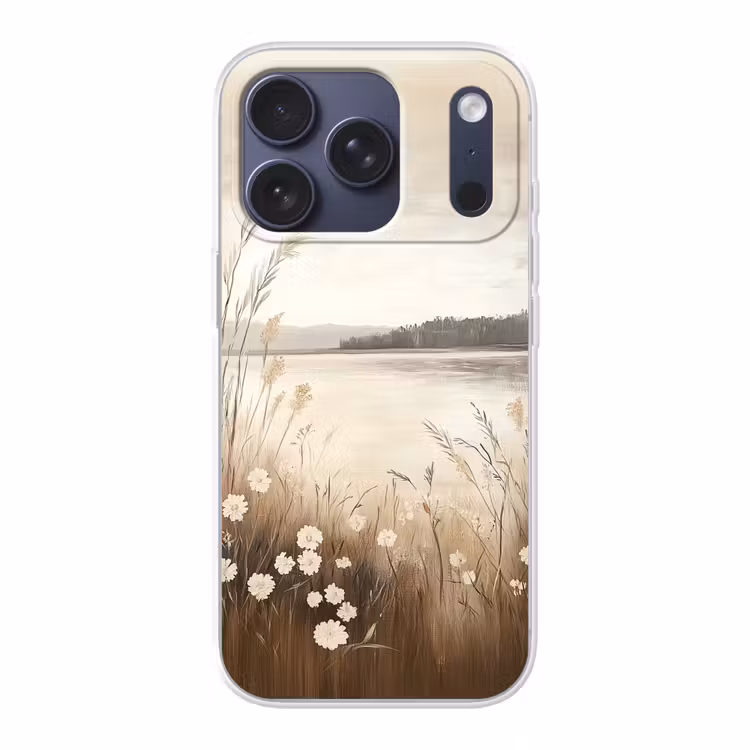 Meer - Water - Natuur - Beige Telefoonhoesje iPhone 17 Pro klein -3d