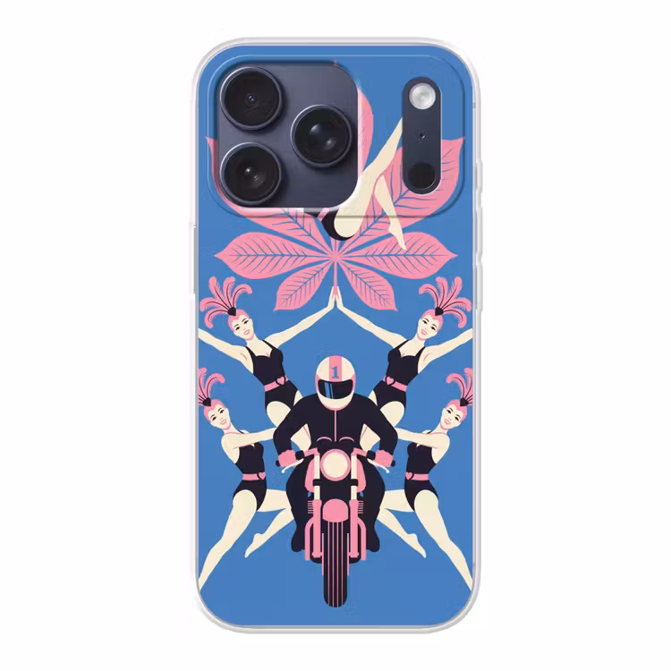 Mensen - Dans - Motor - Retro - Roze Telefoonhoesje iPhone 17 Pro klein -3d