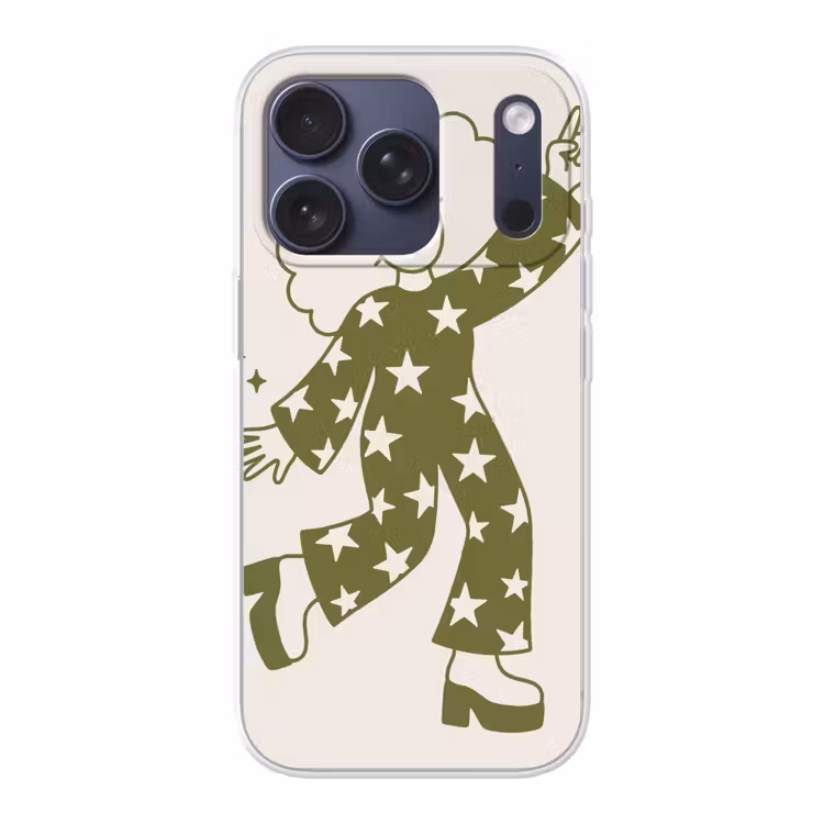 Mensen - Dansend - Feest - Vintage - Groen Telefoonhoesje iPhone 17 Pro klein -3d