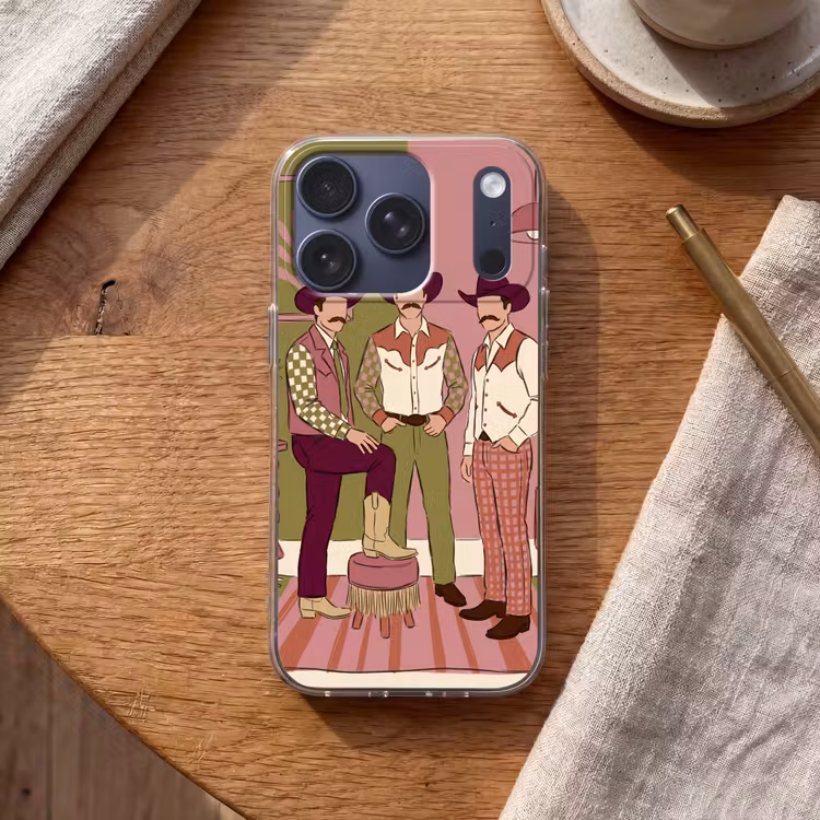 Mensen - Mannen - Hoeden - Retro - Interieur Telefoonhoesje iPhone 17 Pro klein -sfeer1