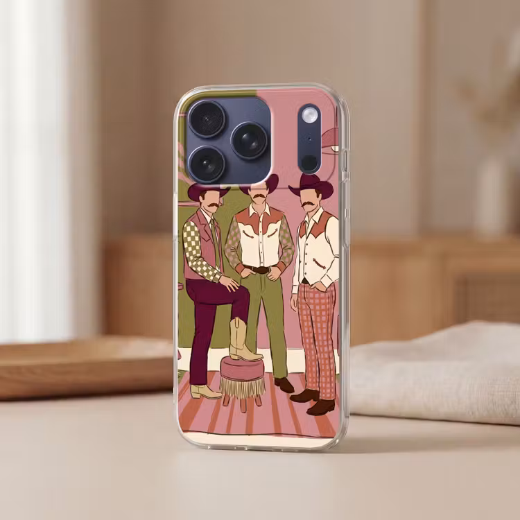 Mensen - Mannen - Hoeden - Retro - Interieur Telefoonhoesje iPhone 17 Pro klein -sfeer2